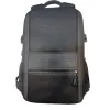 Black simple business casual backpack, suitable for both men and women, lightweight and with large capacity Item Picture